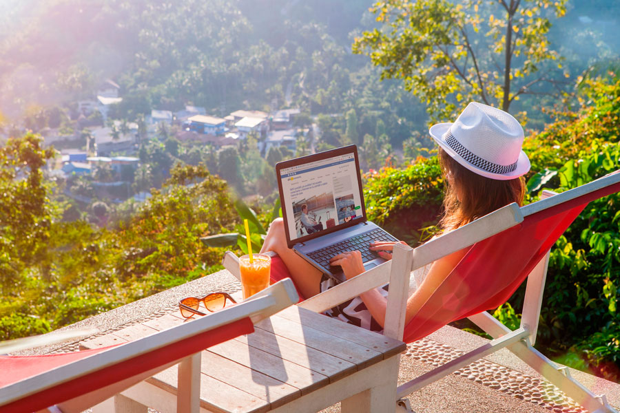 Una usuaria de Internet